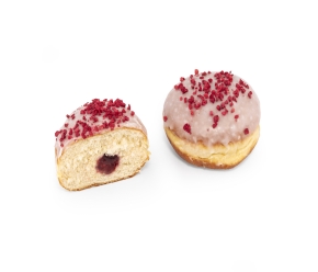 Pączek z nadzieniem o smaku malinowym